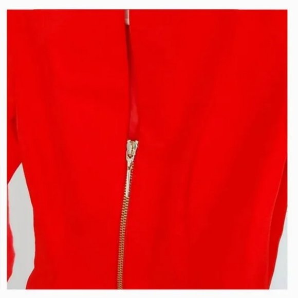 Ted Baker orange Jamtye Structured peplum Zip Dress 0 nwot - Picture 13 of 14